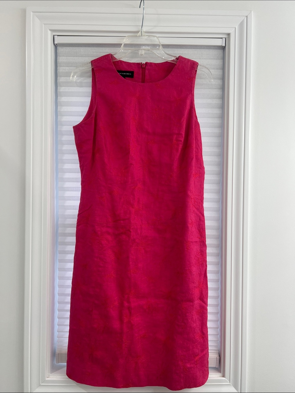 Jones New York Fuchsia Sleeveless Linen Dress